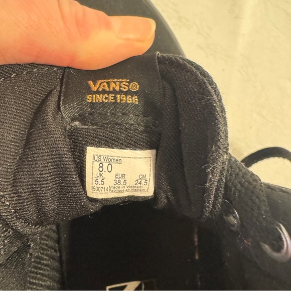 Vans Women's Black & Rose Gold Sneakers Ward Hi, Sk8-Hi, High-Top SZ 8 - Picture 9 of 9